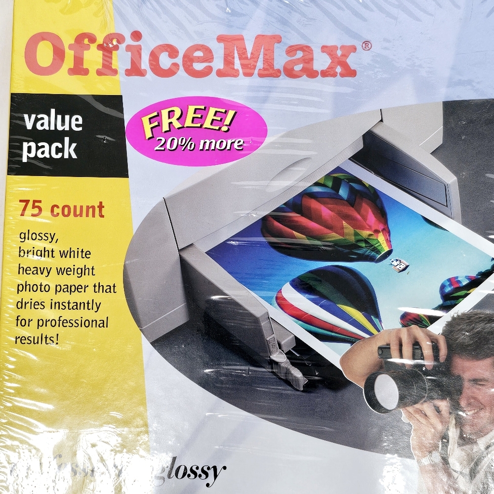 Officemax Premium Glossy Inkjet Photo Paper 75 Sheets 8.5x11" 9 Mil Professional - Picture 3 of 12